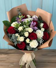 Букет цветов из:  Розы и Альстромерии #REPLACE_PRED# Зернограде