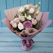 Букет цветов из:  Розы и Лизиантусы в Зернограде