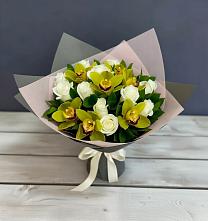 Букет цветов из:  Орхидеи и Розы в Зернограде