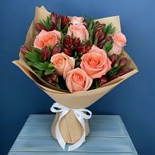 Букет цветов из:  Розы и Альстромерии #REPLACE_PRED# Зернограде