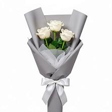 Букет 3 белые розы в Зернограде