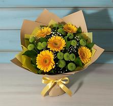 Букет цветов из:  Герберы и Хризантемы в Зернограде