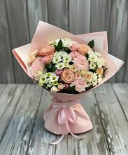 Букет цветов из:  Гвоздики, Розы и Хризантемы в Зернограде