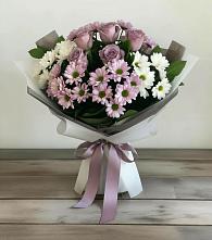 Букет цветов из:  Хризантемы и Розы в Зернограде